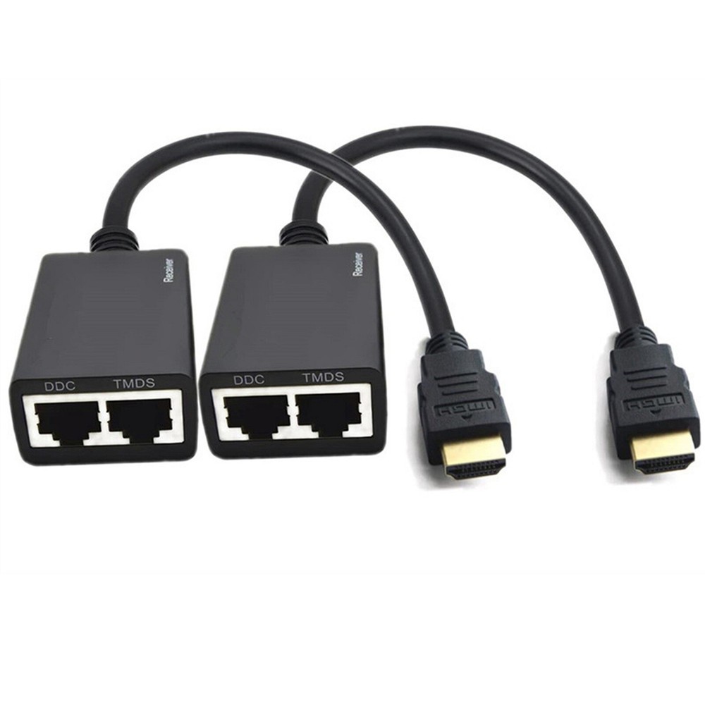 HDMI Converter Sender Receiver with Cat5e Cat6 Cable for 1080P HD Video Signal Extension