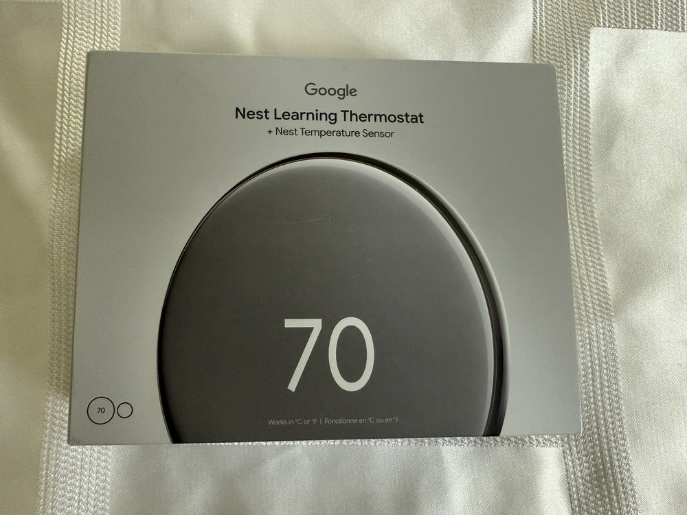 New Google Nest Learning Thermostat (4th Gen) with Temperature Sensor (2nd Gen)