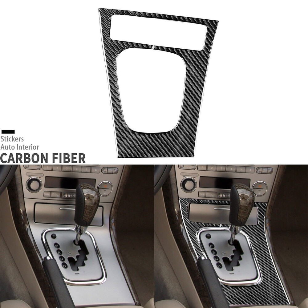 Real Carbon Fiber Gear Shift Panel Cover Trim For Subaru Legacy Outback 2005-09