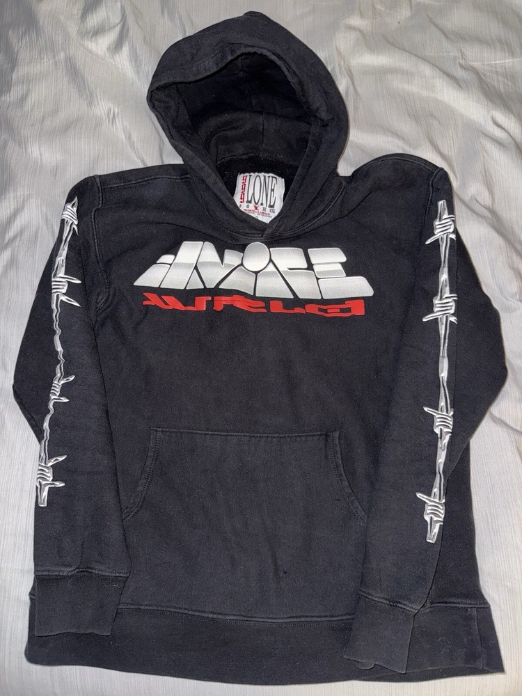 VLONE x Juice WRLD 999 Club Long-sleeve Barb Wire World Hoodie Size RARE