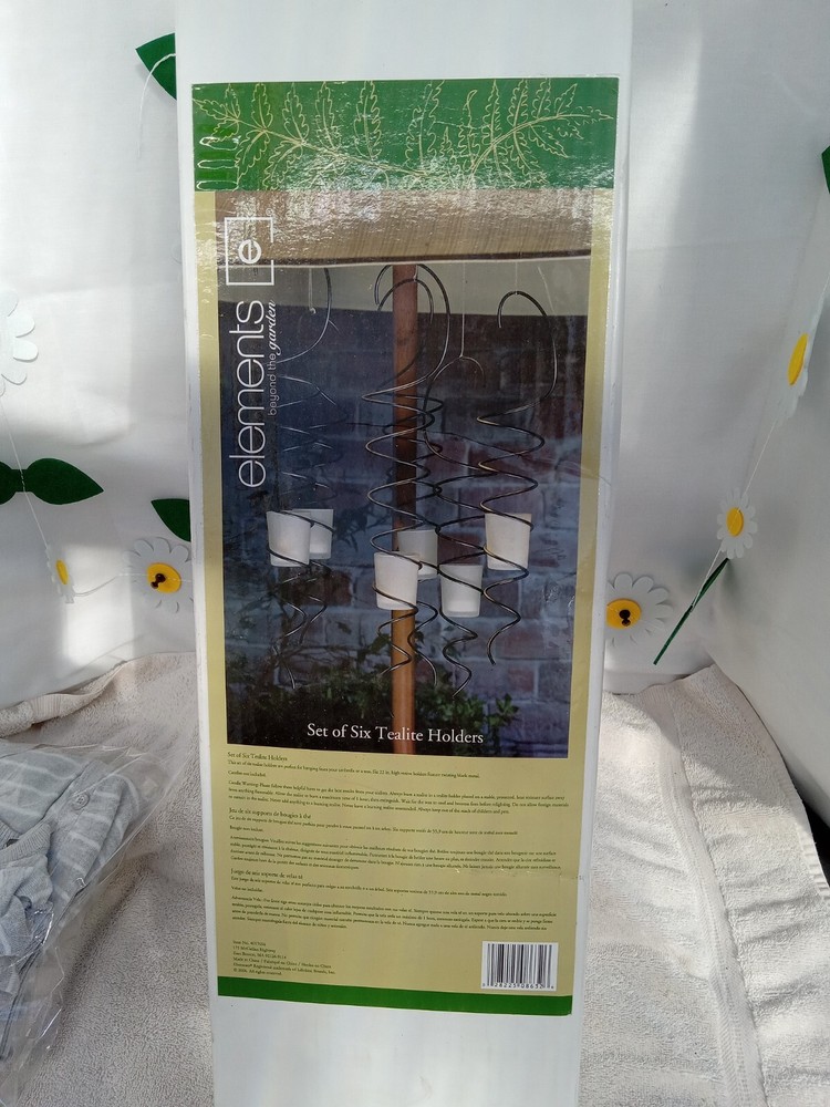 Set of 6 Tealight Umbrella Holders for Patio Deck Porch Garden Decor  