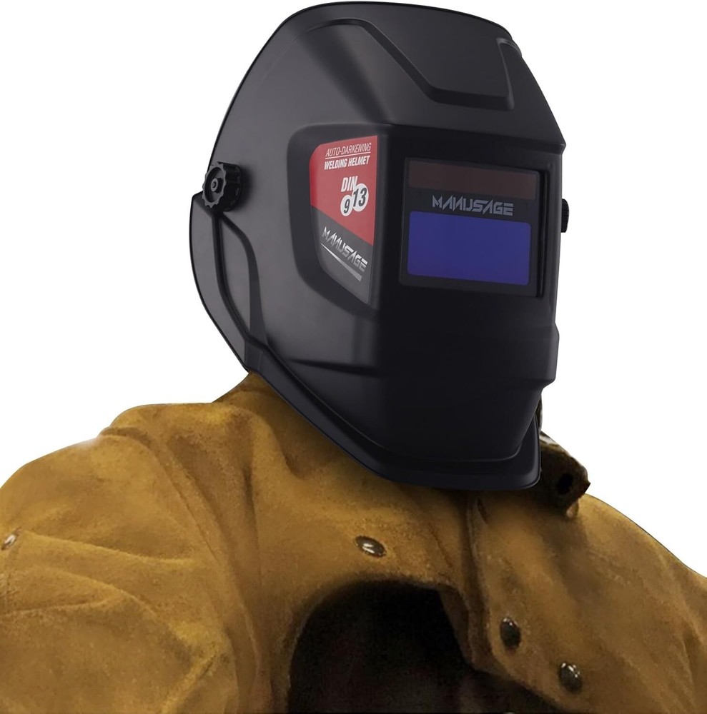 True Color Auto Darkening Welding Helmet with Solar and Battery for MIG TIG ARC Welding