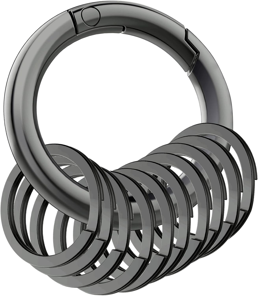 Flat Key Rings 10 Pieces 1.18 Inch Split Keyrings Bulk Heavy Duty Strong O Keyri