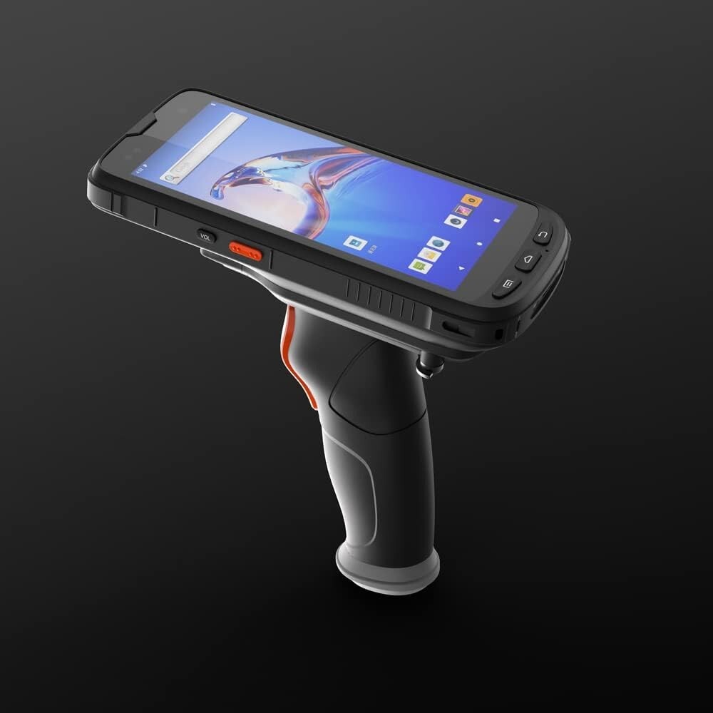 Android Barcode Scanner with Pistol Grip Handheld Mobile Computer, Android 10 1D