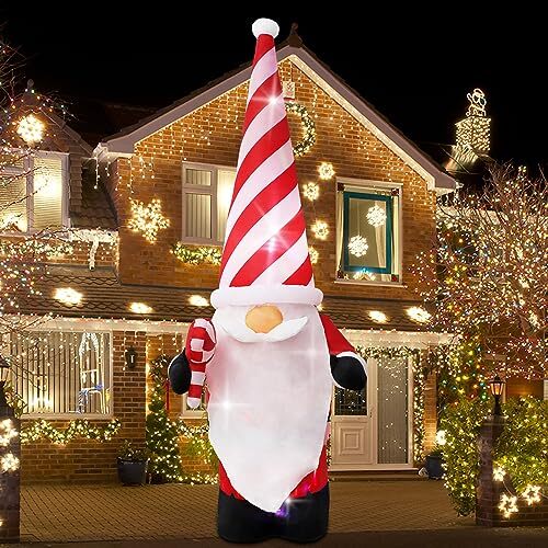 7ft Christmas Inflatable Outdoor Decoration Dwarf with Hat 7FT Father Christmas