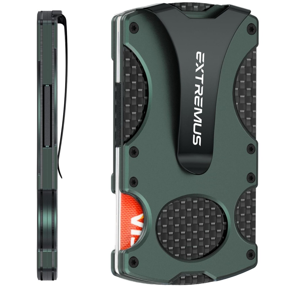Extremus Slim Tactical Mens Wallet with Money Clip and Card Holder