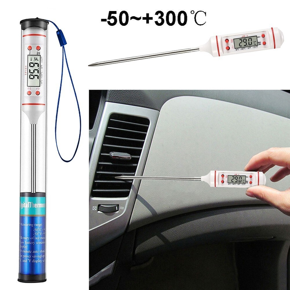 New Auto Car Vehicle Air Conditioning Outlet LCD Digital Thermometer Gauge   -