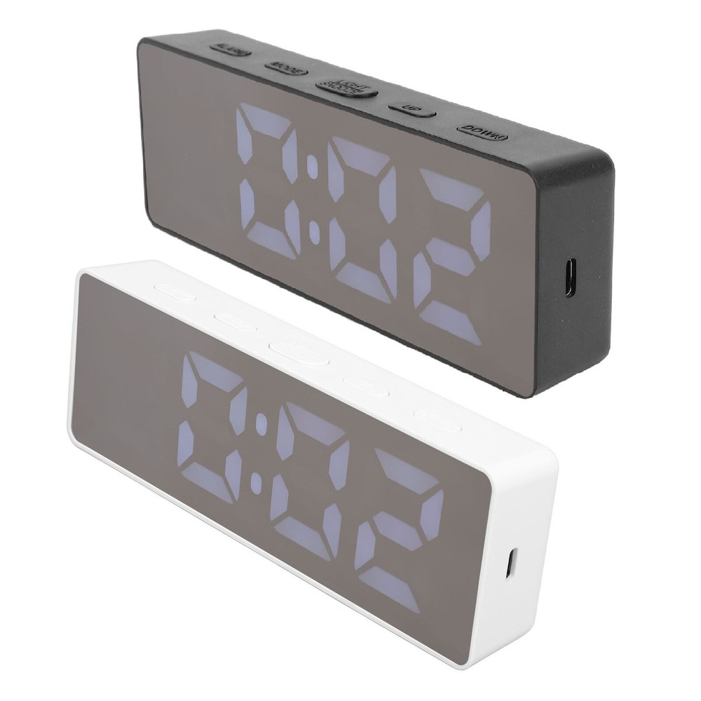 Sleek LED Digital Alarm Clock with Time Date Temperature Display