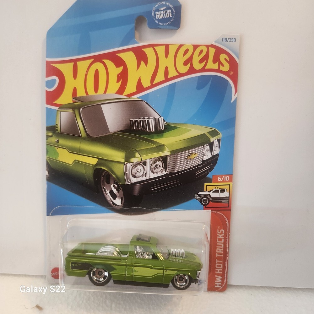 Hotwheels Customer '72 Chevy Luv Green 6/10 HW HOT TRUCKS 118/250-image