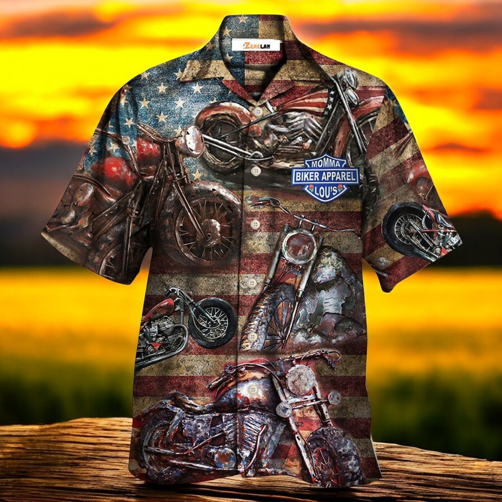Motorcycle No Plans No Maps America Style Hawaiian Shirt