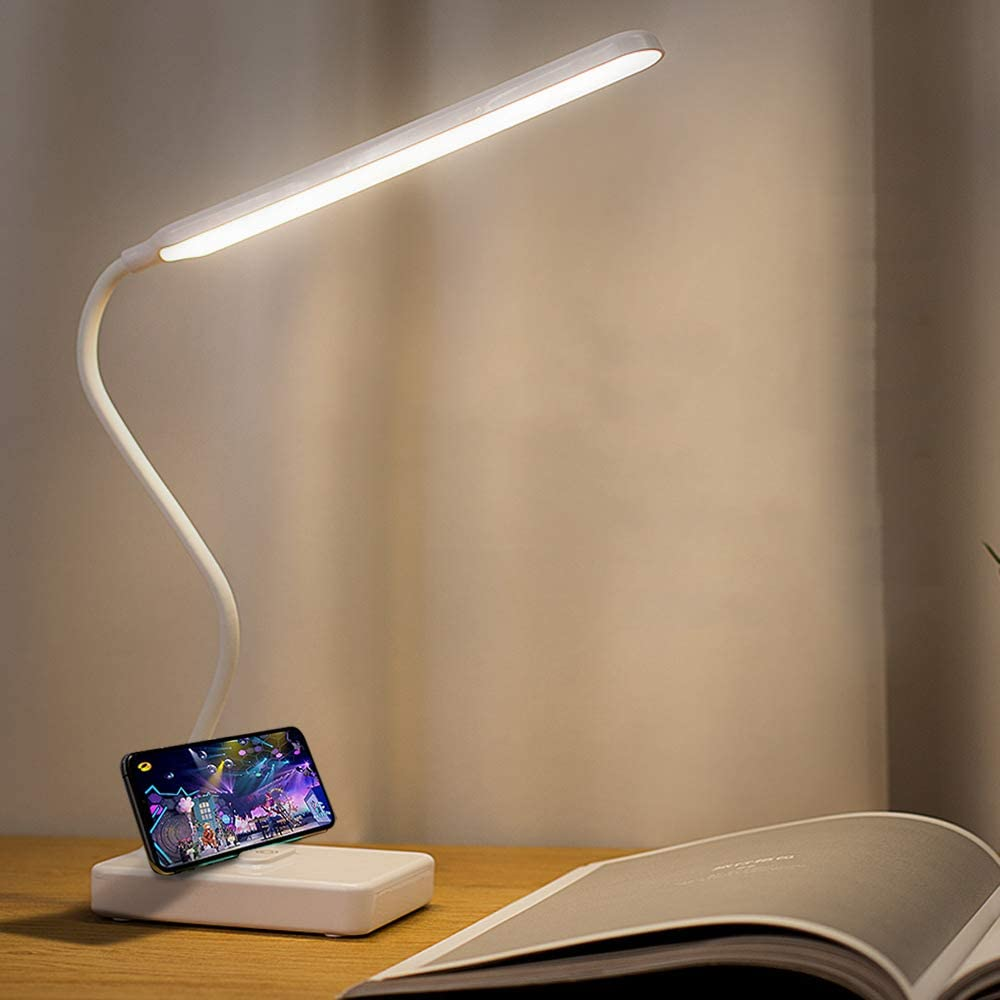 Cordless Desk Table Lamp Reading Light Rechargeable Battery 2200M,Touch 3 LED