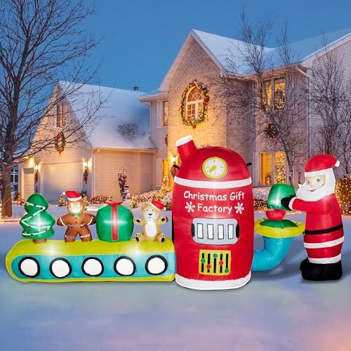 8FT Christmas Inflatables Outdoor Decorations Santa 8FT Christmas Gift Factory