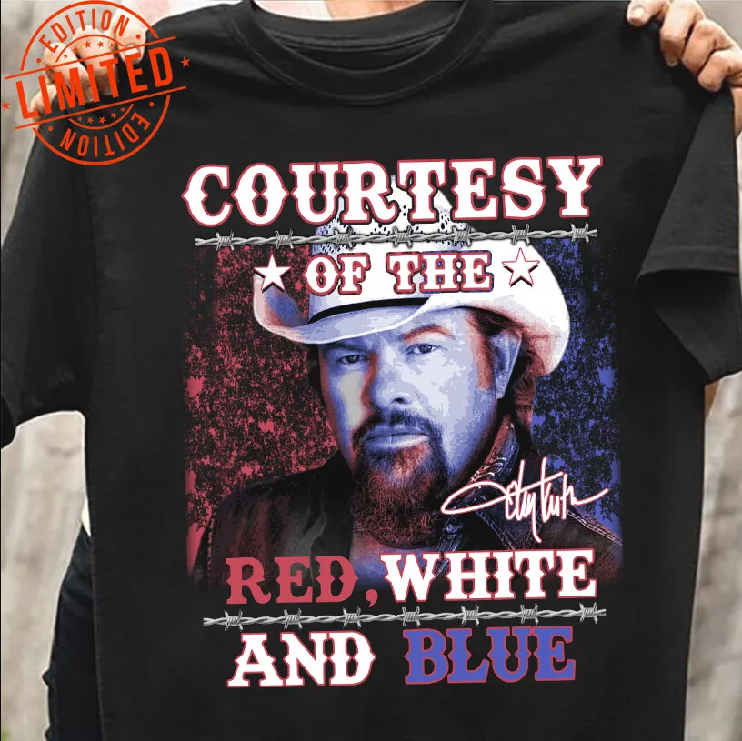 Toby Keith Signature Courtesy Of Red White And Blue Shirt Full Sizes