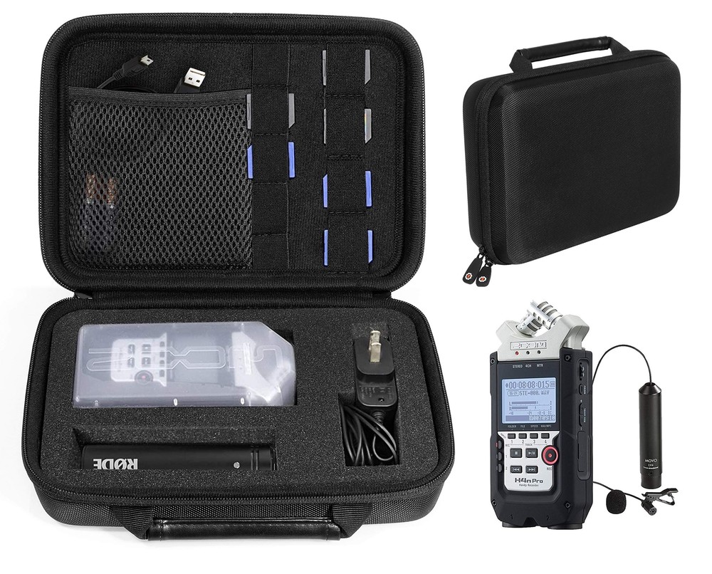 Professional Portable Recorder Case with DIY foam inlay for ZOOM H1, H2N, H5,...