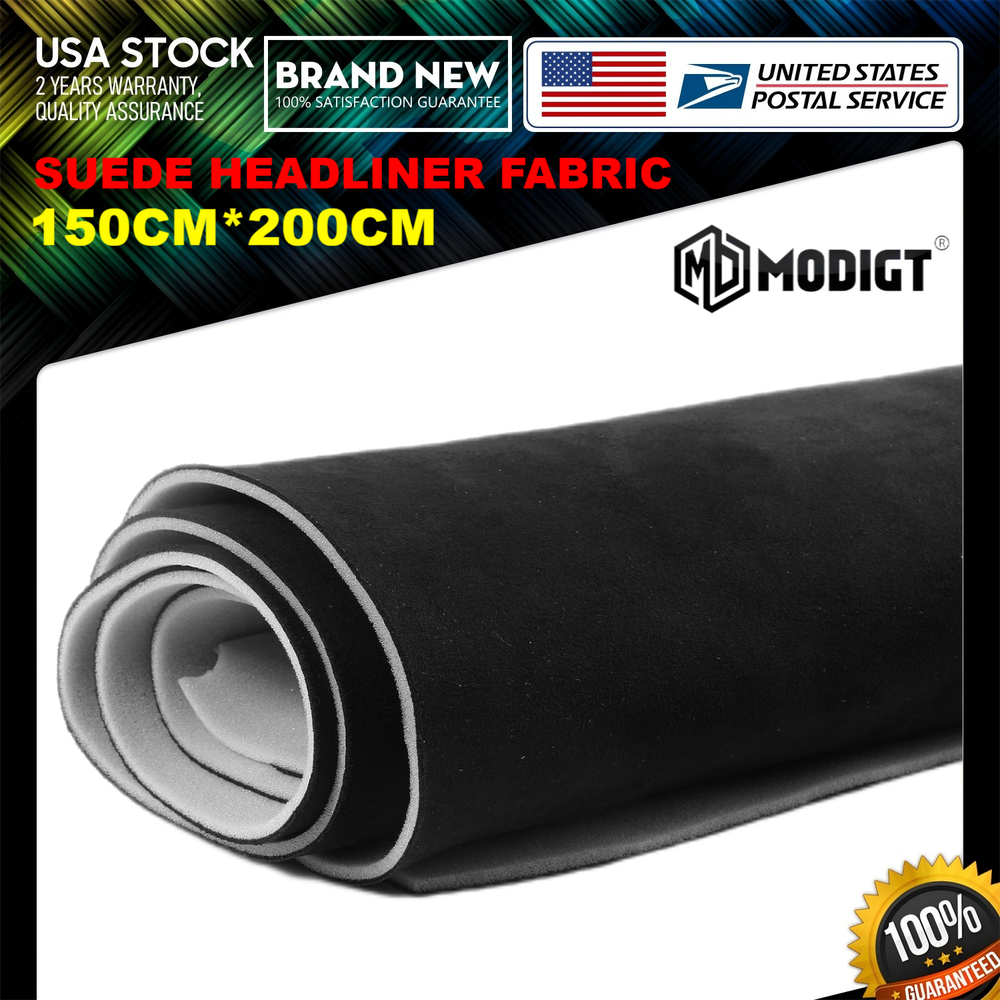 59''x79'' Headliner Fabric Foam Flexibility Backed Suede Match Auto Roof Liner