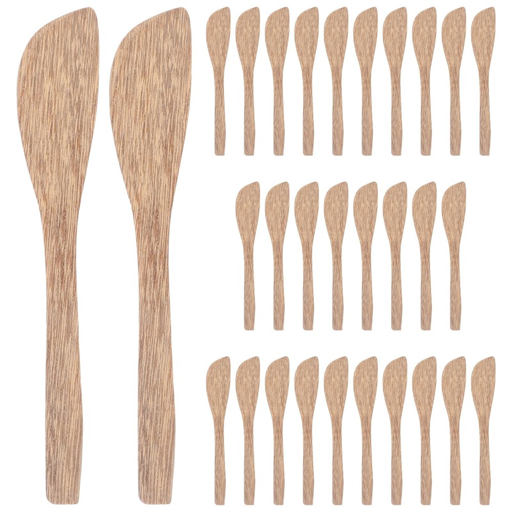 30Pcs Wooden Butter Spreaders for Cheese Peanut Butter Jam Sandwich Cream