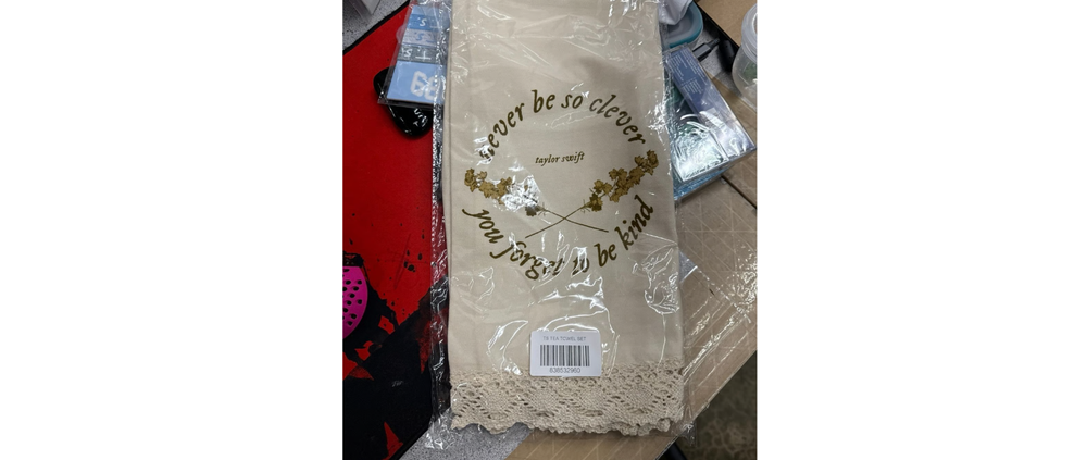 Taylor Swift never be so clever. You forget to be kind tea kitchen towel set