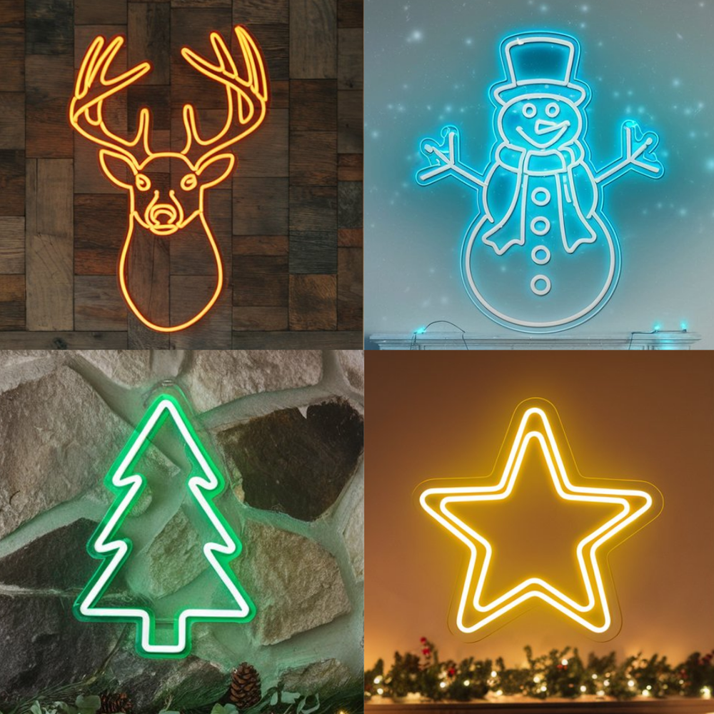 Personalized Christmas Neon Sign LED Lights Perfect for Shops and Holiday Party