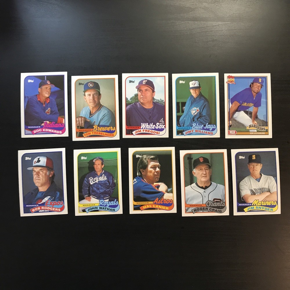 10 Vintage MLB Baseball Manager Cards MGR Lot Near Mint  