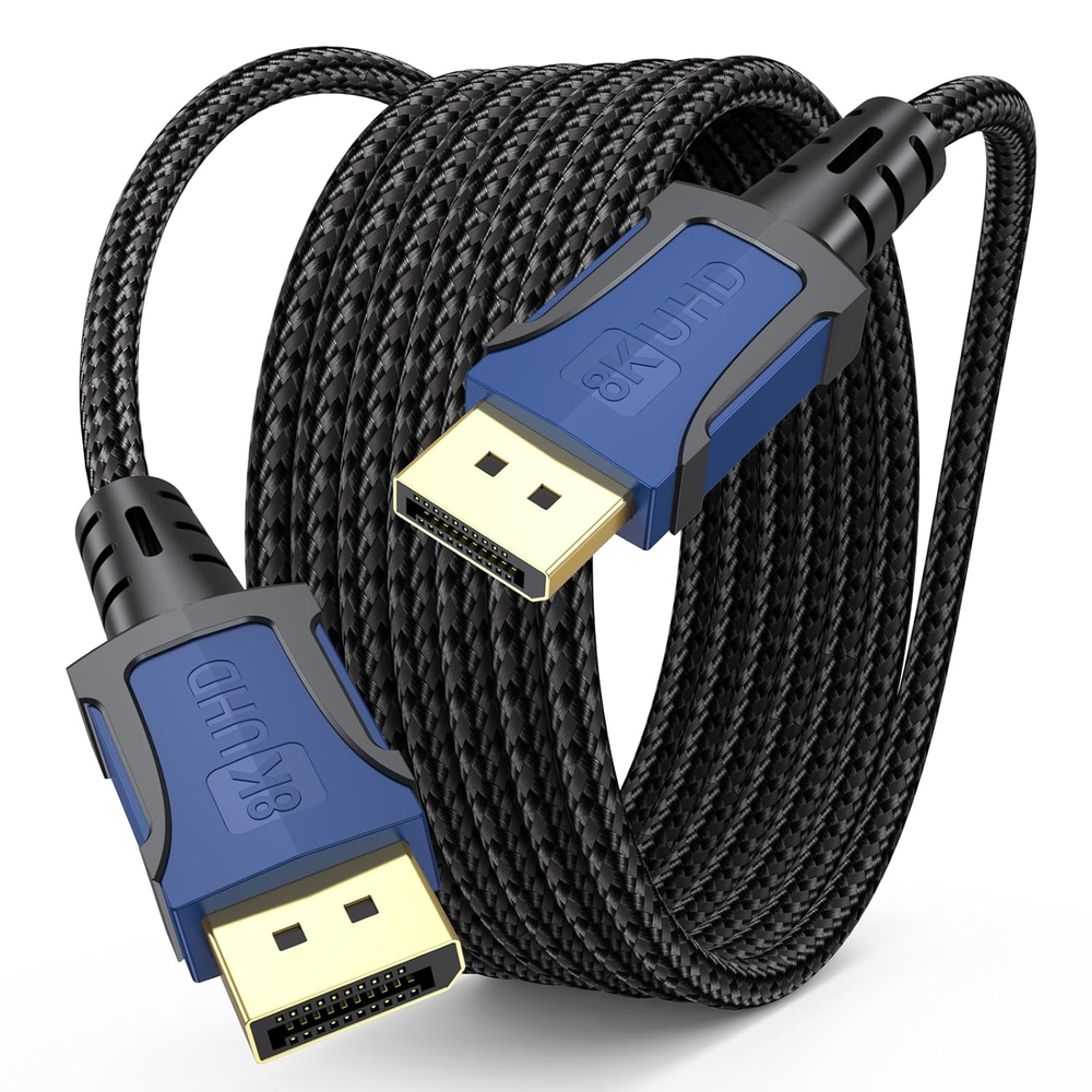 8K DisplayPort 1.4 Cable 10Ft Long DP Cord for High Resolution