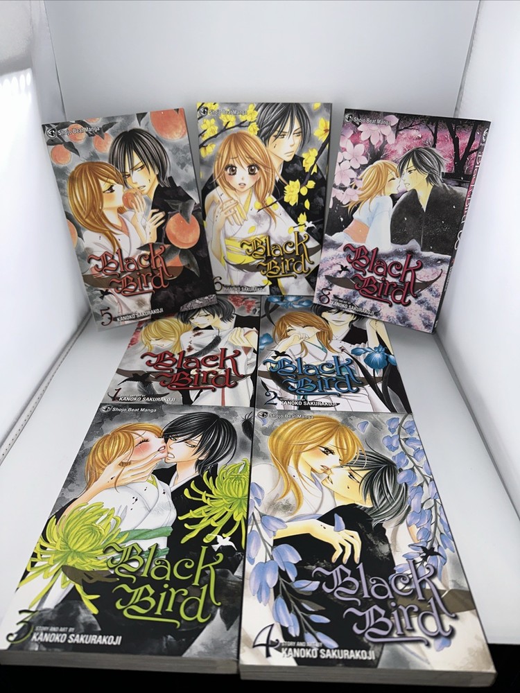 Lot Of 7 : Black Bird Manga Vol. 1-6,8 by Kanoko Sakurakoji (Paperback) English