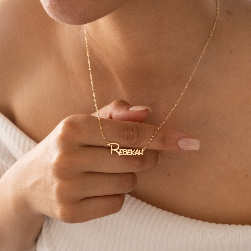 Disney Font Personalized Name Necklace - Christmas Gift Idea-image