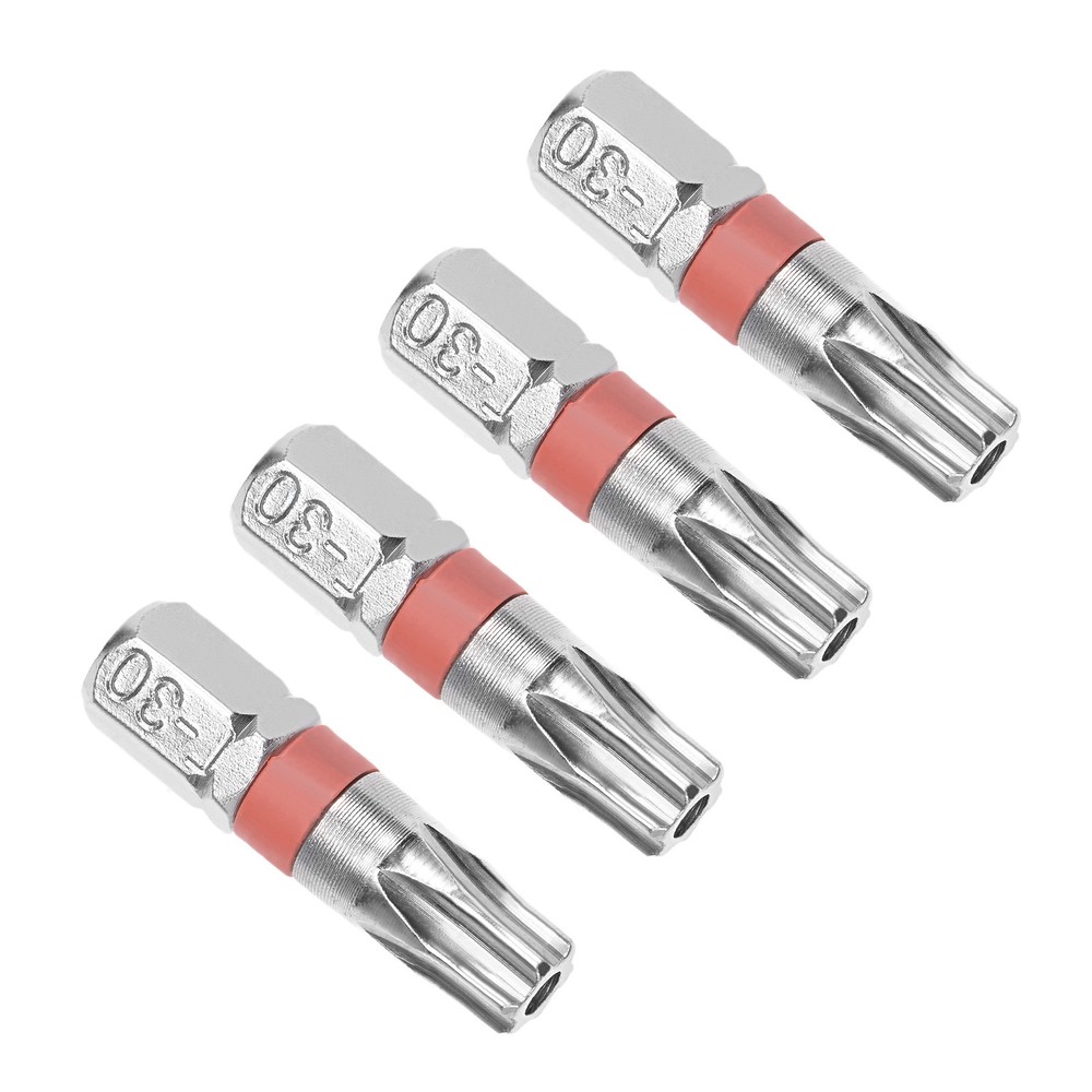 4pcs T30 Torx Security Screwdriver Bits with 1/4