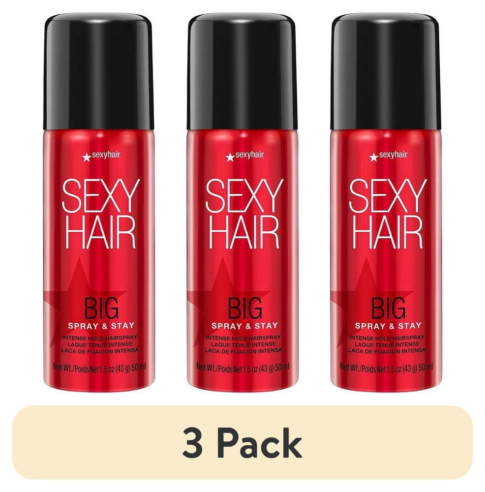 (3 pack) SexyHair Big Spray & Stay Intense Hold Hairspray, 1.5 Oz |