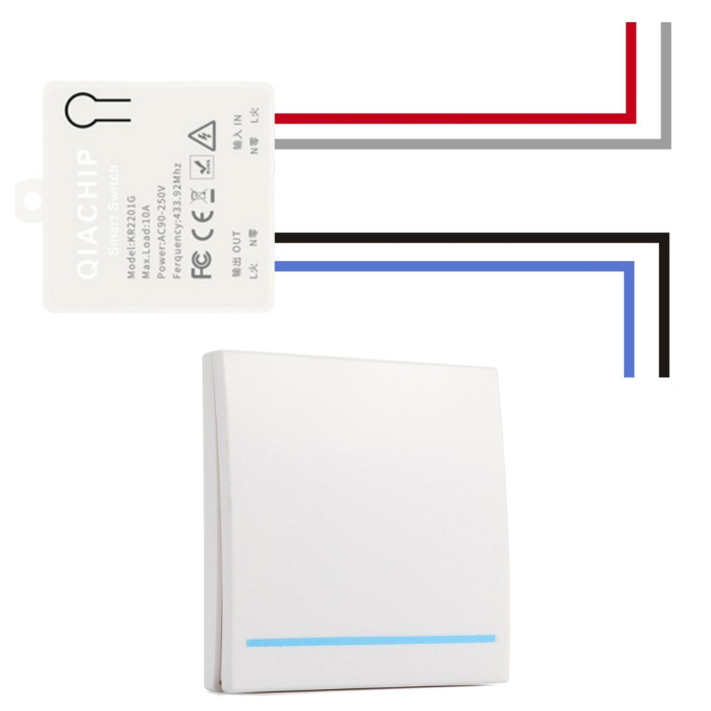 AC 90V~250V 10A 433mhz Receiver Module Wireless Light Switch Anti-interference