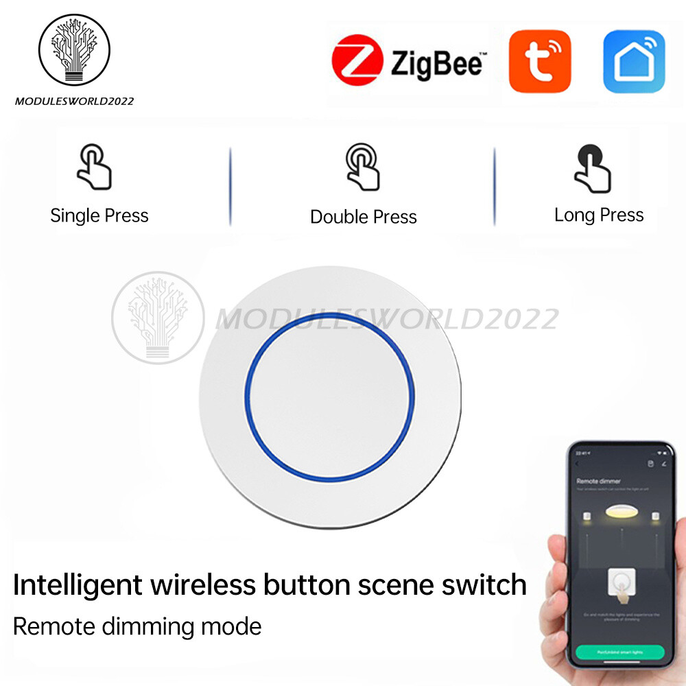 Zigbee Wireless Smart Button for Scene Control and Automation