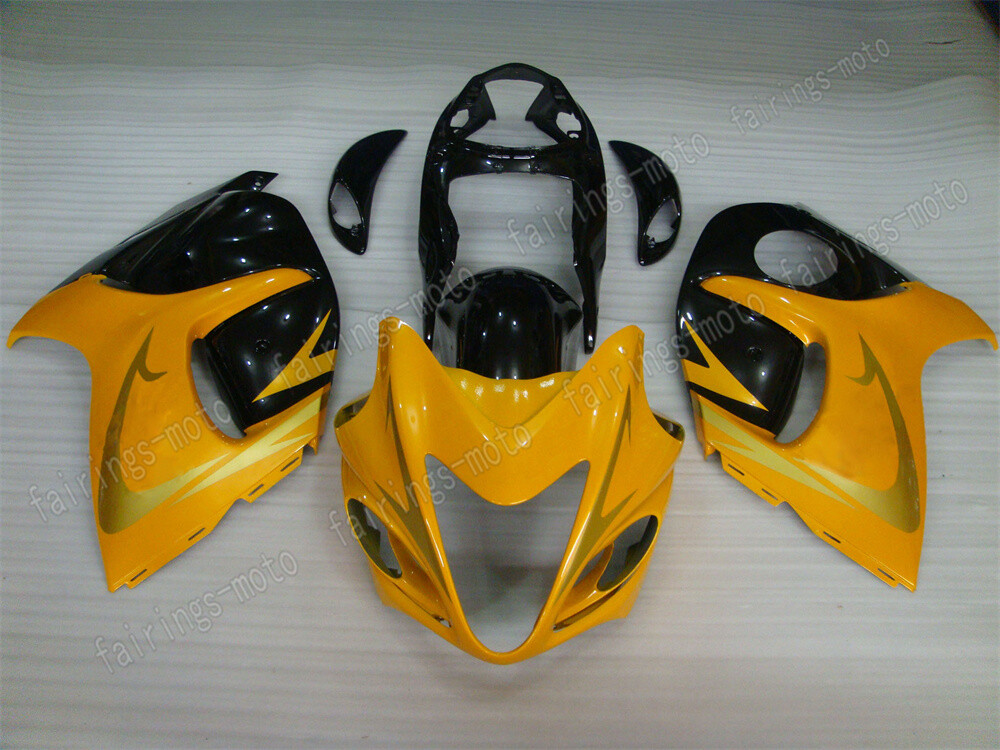 2008-2020 GSXR 1300 Yellow Black ABS Injection Fairing Body Kit A46