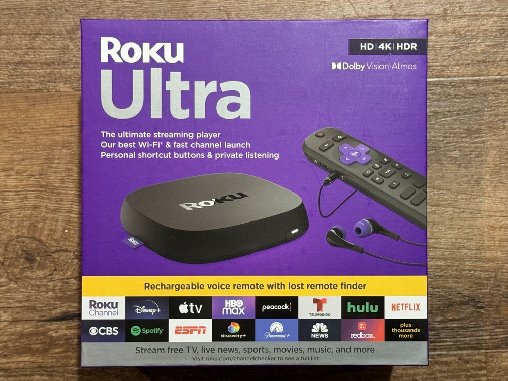 Roku Ultra 4K UHD Streaming Media Player with Voice Remote Pro - FREE SHIPPING-image