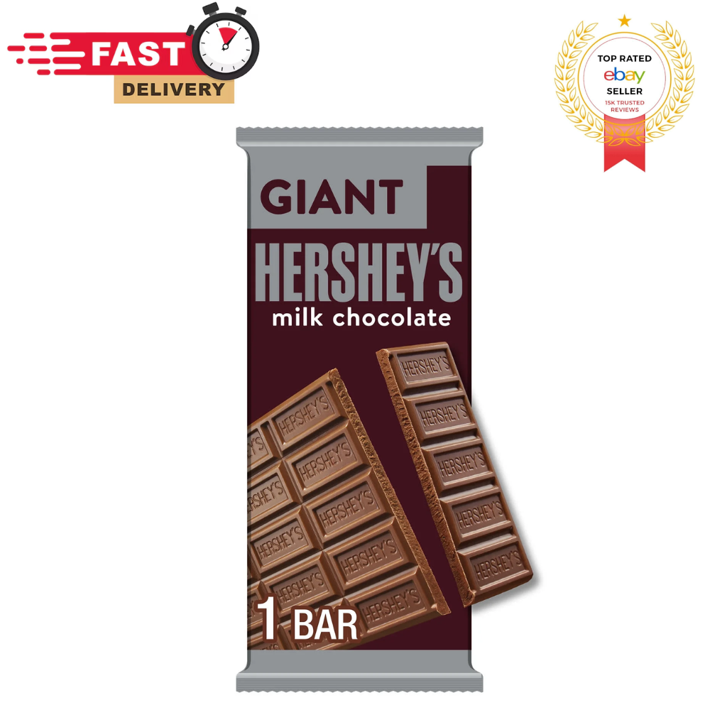 Hershey's Milk Chocolate Giant Candy, Bar 7.56 oz, 25 Pieces