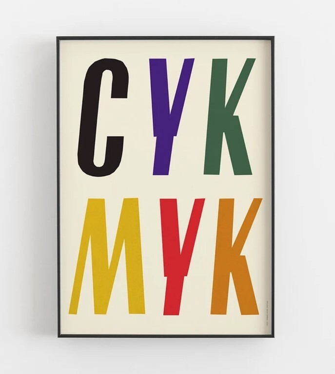 CYK MYK original Polish minimalist typography retro vintage poster plakat