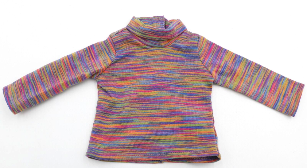 American Girl Julie Turtleneck Meet Purple striped Shirt for 18'' doll Top