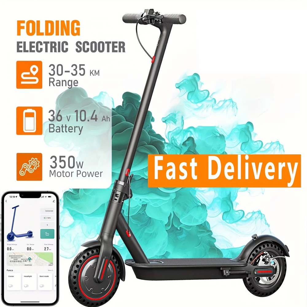 Adult Electric Scooter 350W Foldable Long Range High Speed 25MPH Urban Commuter