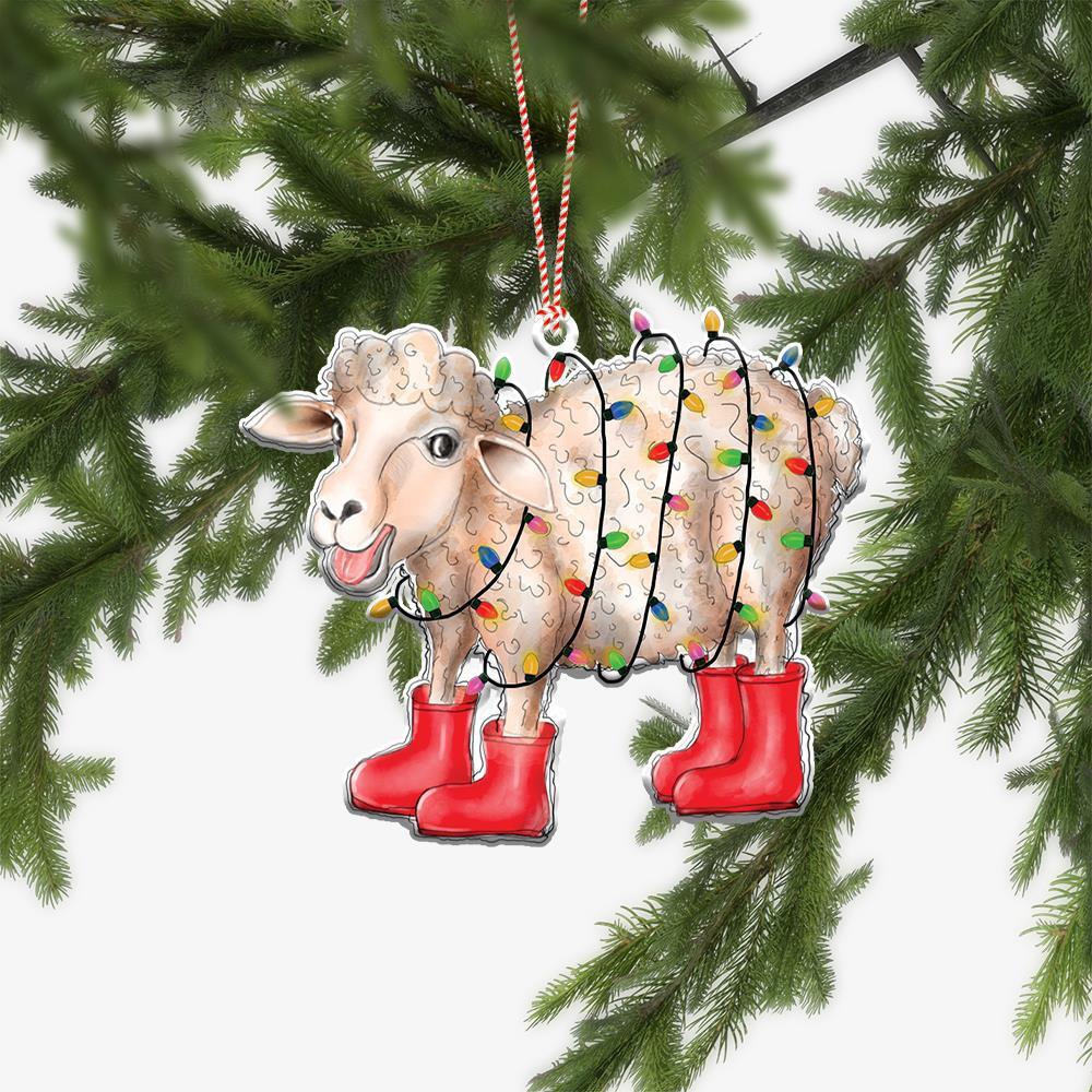 Lovely Sheep Christmas Ornament  Sheep Xmas Ornament Gift  Sheep Car Ornament