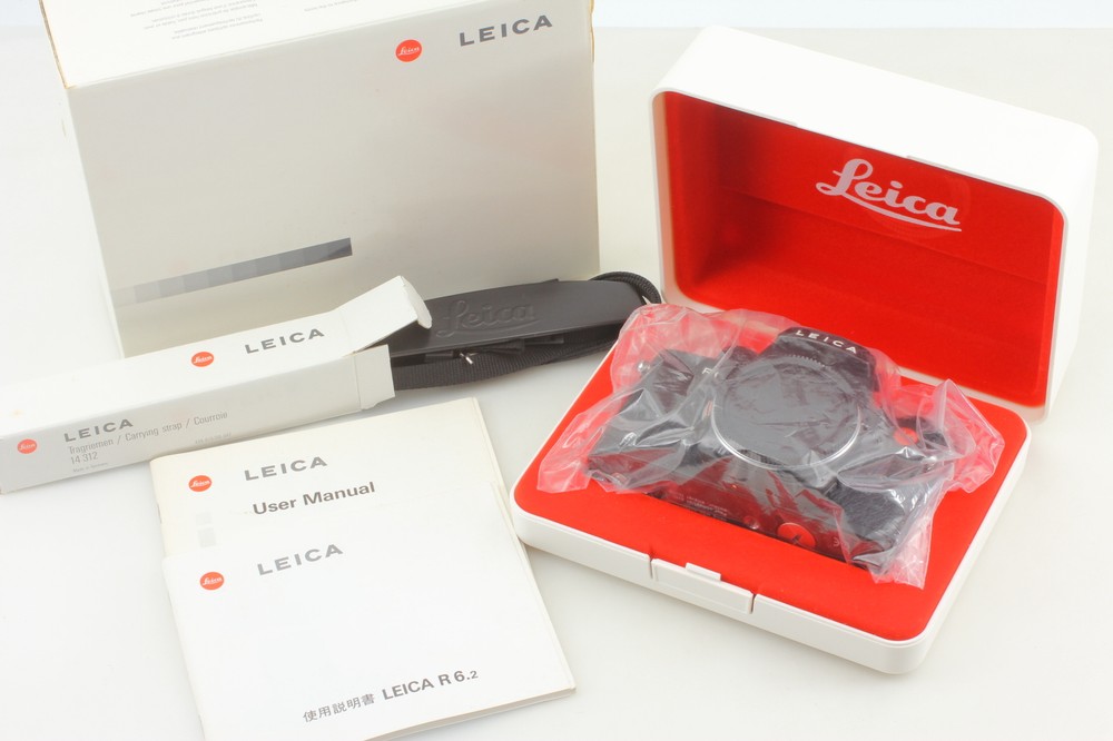 BOXED [MINT w/STRAP] Leica R6.2 R Black SLR 35mm Film Camera Body From JAPAN