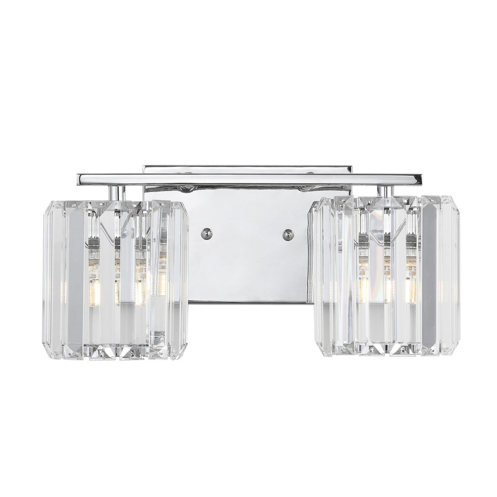 Jonathan Y Coco 2-Light 14W Chrome LED Bathroom Vanity Light