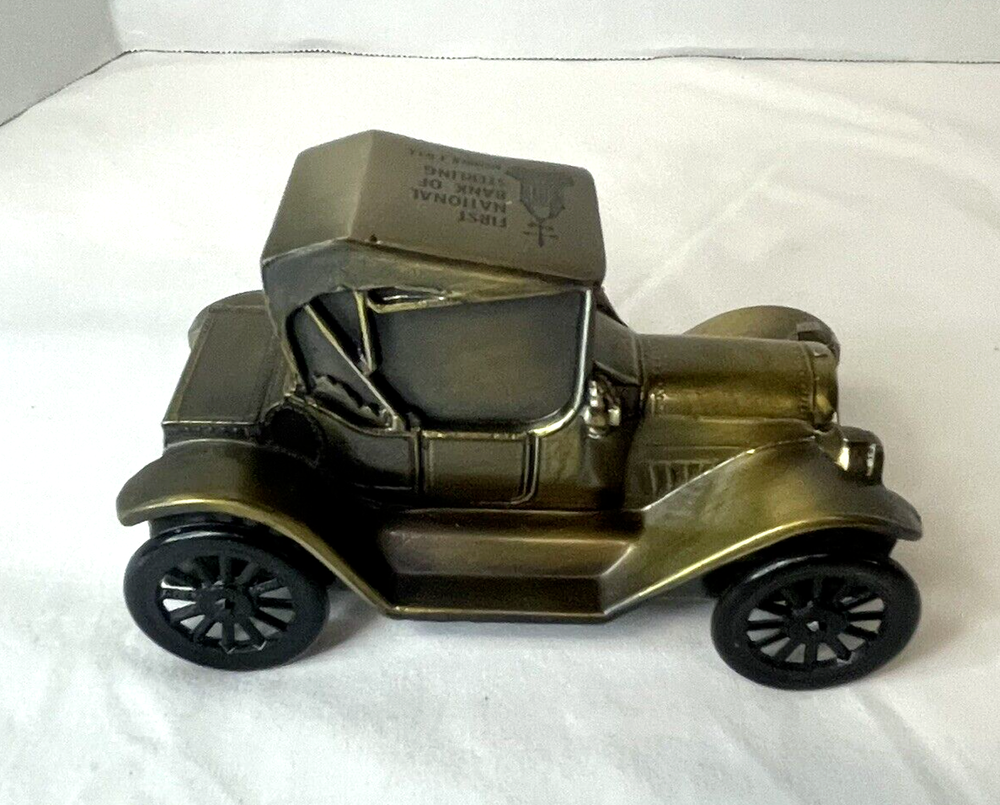 Vintage Banthrico 1915 Chevrolet Coin Bank - First National Bank Of Sterling