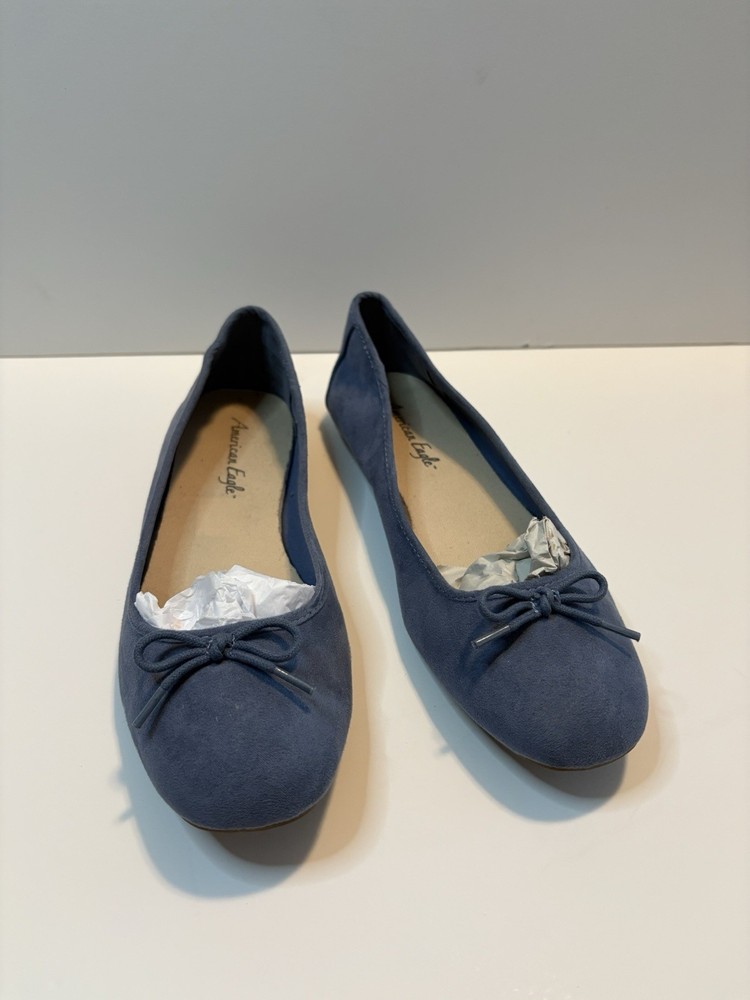 American Eagle Ballet Flats Women's Size 9 Blue Slip On Shoes EUC