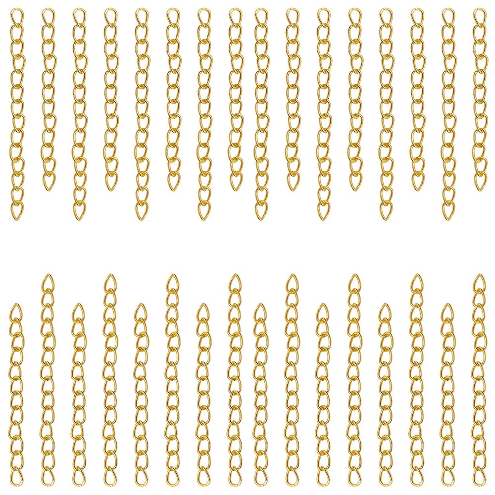 100Pcs Necklace Chain Extender for Jewelry Making,Stainless Steel Bracelets E...