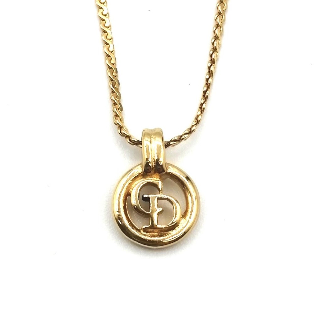 Christian Dior Y0619 CD Logo Pendant Necklace