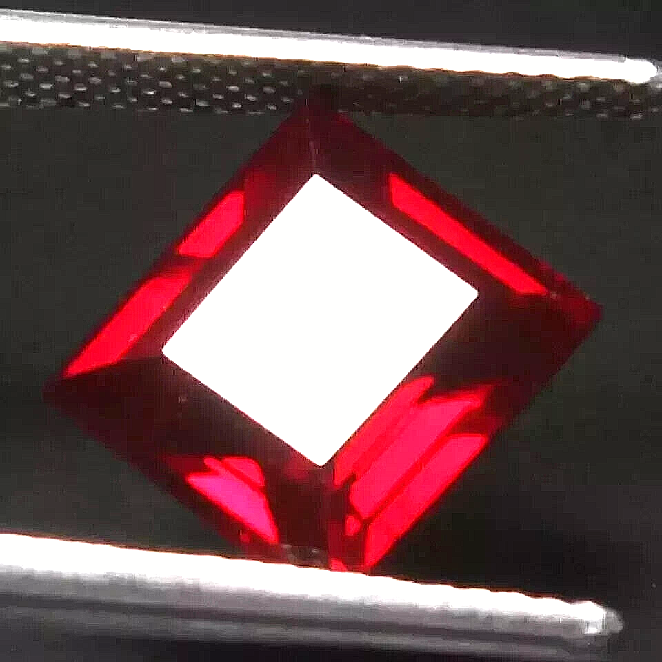 Natural Square-Cut 6x6mm Madagascar Red Ruby Loose Gemstone Certified