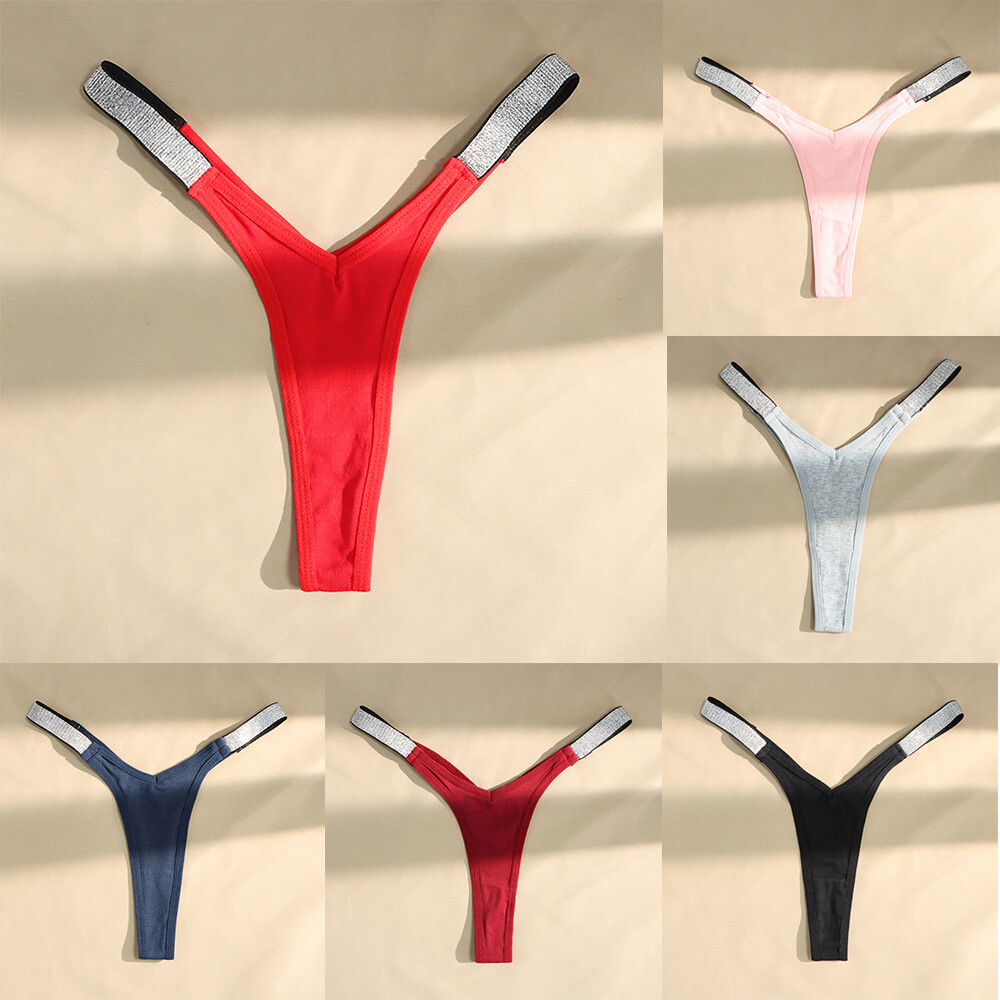 Women's Underwear Briefs Panties Sports Fitness Low Waist Thongs Breathab
