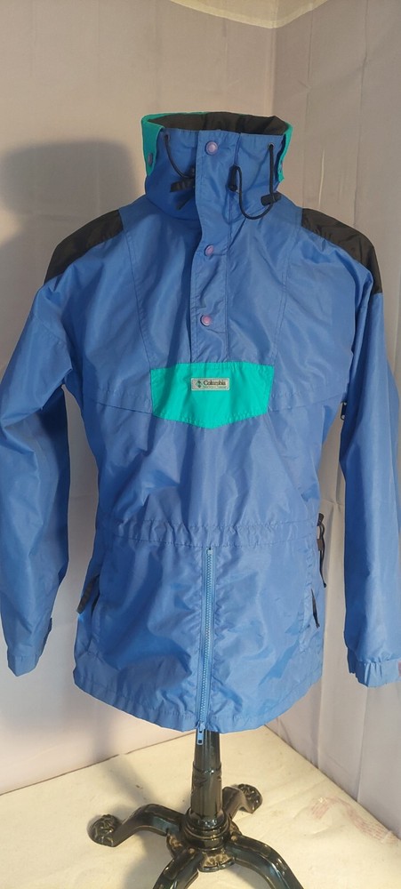 Vtg 90s Columbia Colorblock Ski Snowboard Pullover Jacket M USA 80s Vaporwave