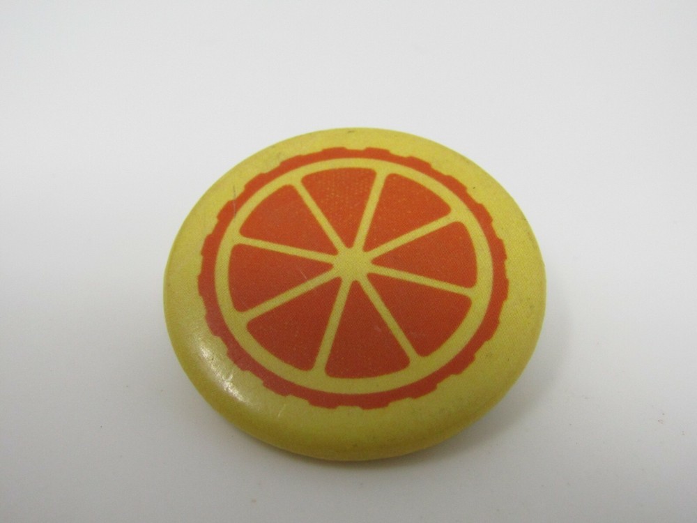 Orange Segments Design Pin Button