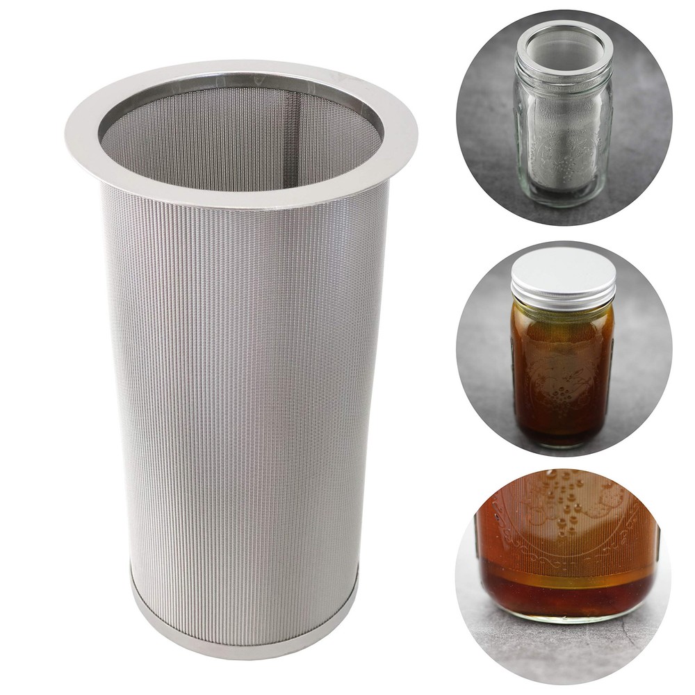 Cold Brew Coffee Filter for Wide Mouth Mason Jar - 304 Stainless Steel