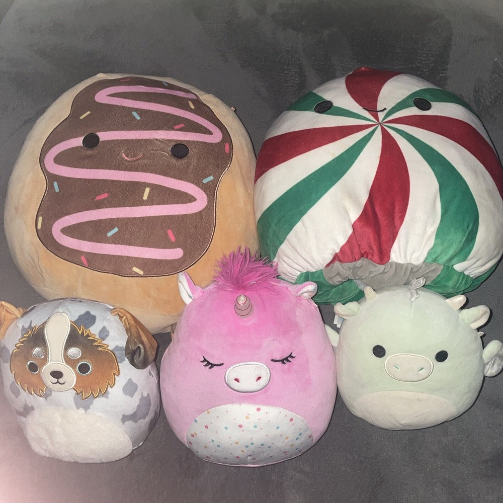 Kelly Toy Squishmellow Taylor The Australian Shepard Dog 8” And Others Lot Of 5