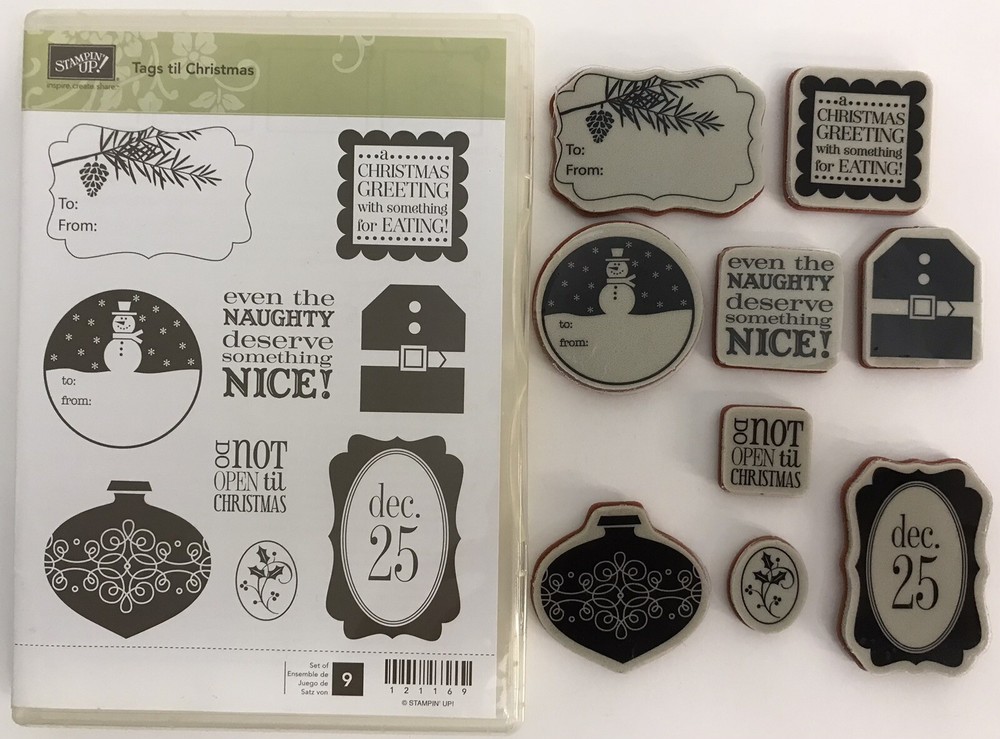 Stampin Up Tags til Christmas Stamp Set 121169 Present Gift Tag
